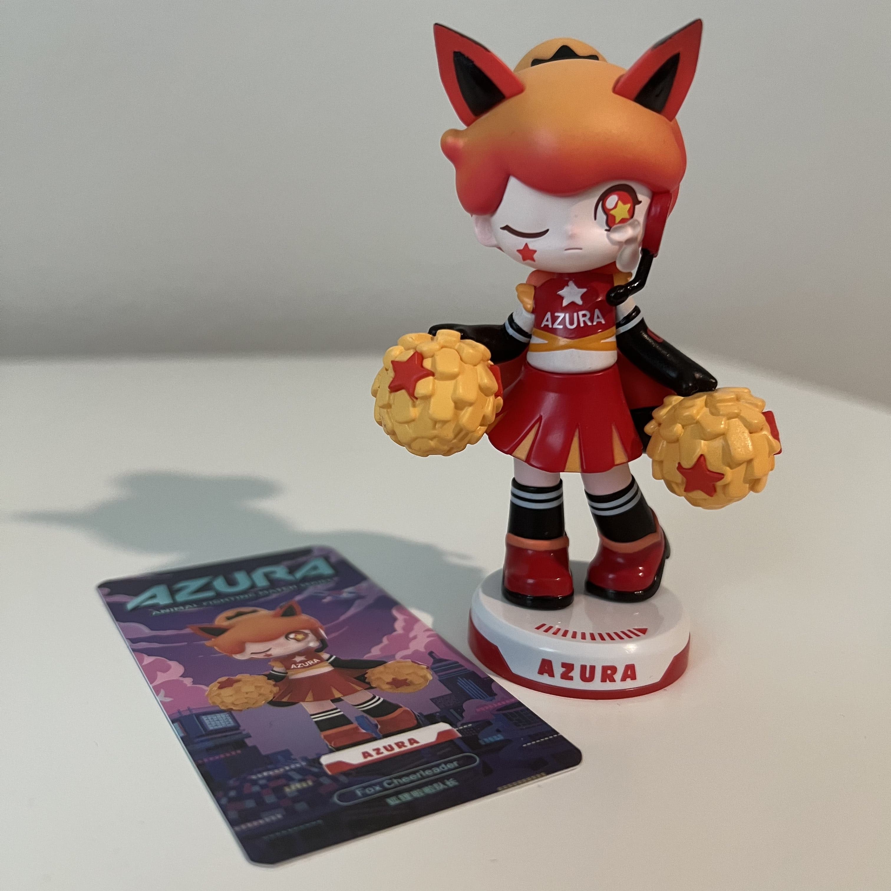 azura animal fighting match fox cheerleader figurine